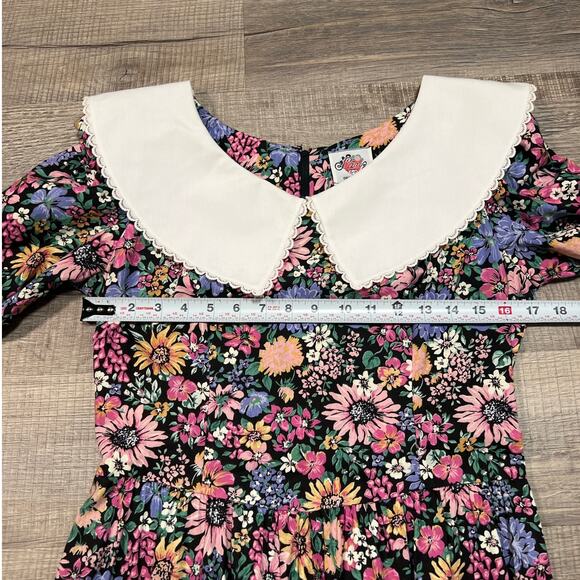 Lanz of Salzburg Vintage Edwardian Frock Floral Midi Dress Prairie Cottage USA - Picture 6 of 7